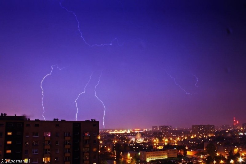 Nocna burza nad Poznaniem | fot. Marek Marcin Kraska