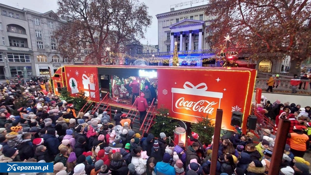 Ostatnia wizyta świątecznej ciężarówki Coca-Coli w Poznaniu. | fot. L.T.