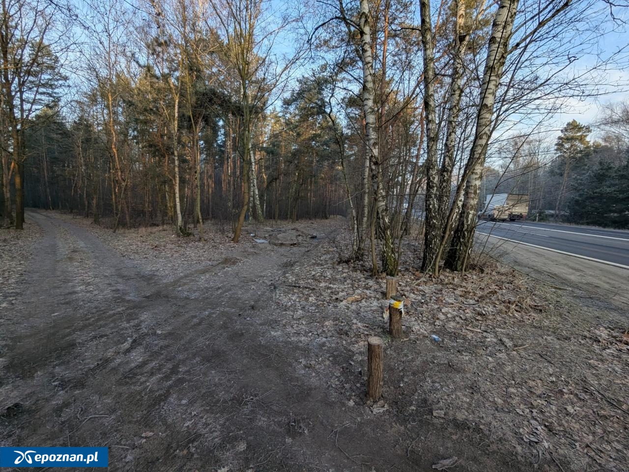 Miejsce, w którym stał pojazd | fot. Czytelnik