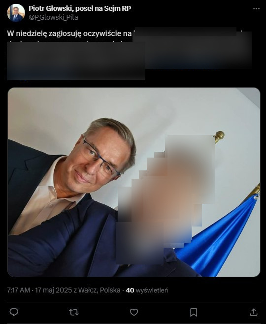 Poseł z Wielkopolski złamał cisze wyborczą? "Wpis usuwam"