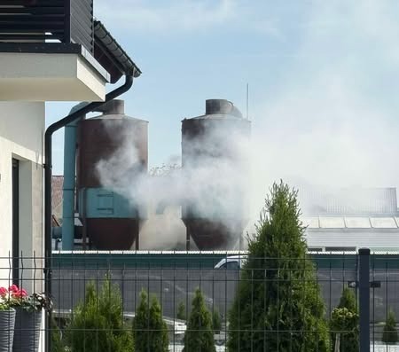 Pożar silosu na terenie firmy w regionie