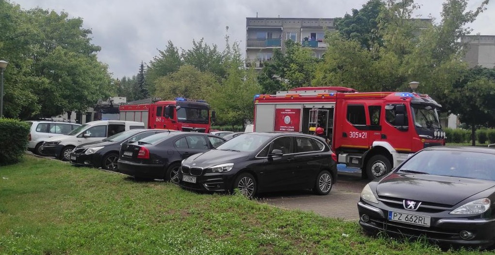 Strażacy na poznańskim osiedlu