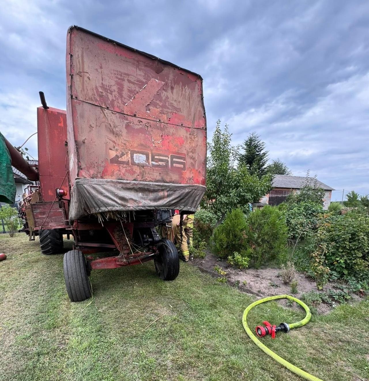 Region. Zapalił się kombajn podczas prac polowych