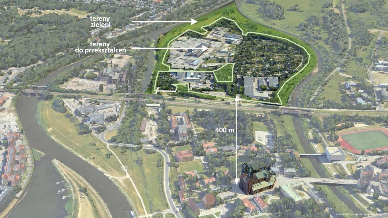 Nowa inwestycja oszpeci historyczną część Poznania? "Zabudowa nie będzie zasłaniać widoku na katedrę"