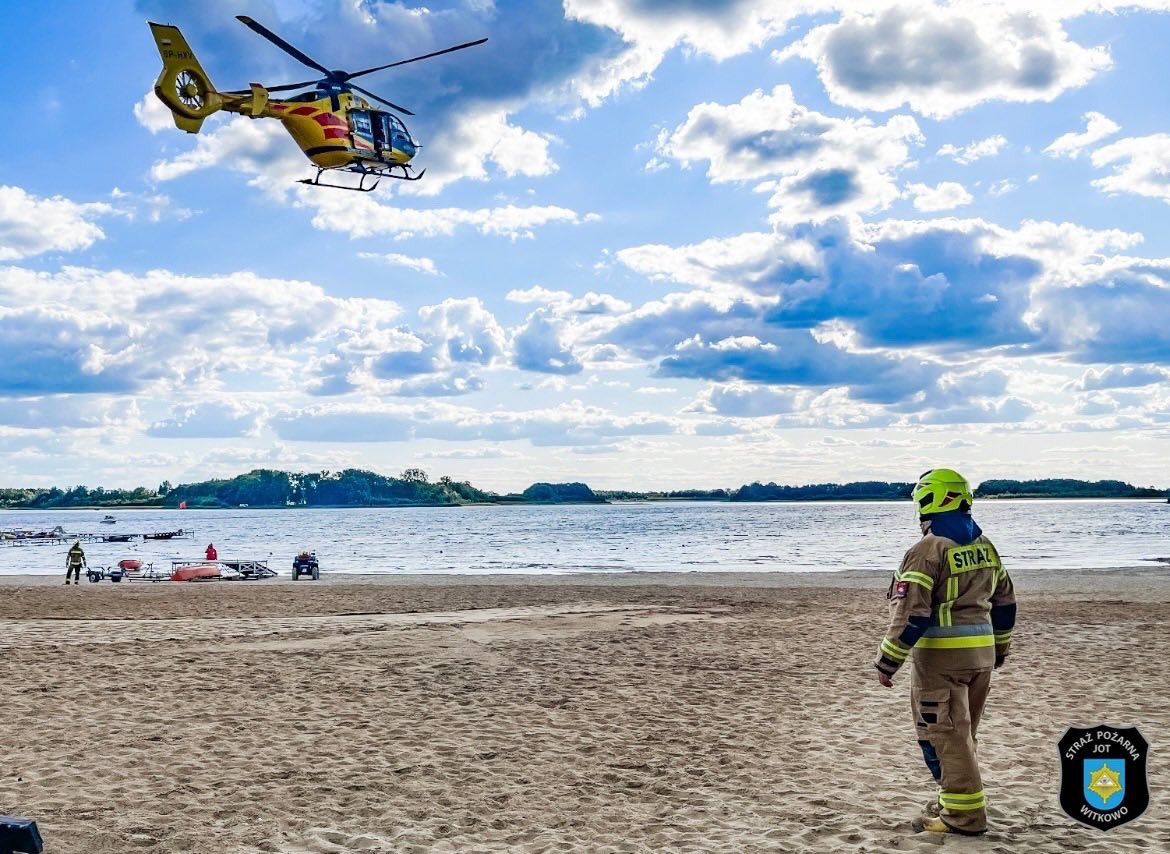Fatalny skok do wody w Skorzęcinie. Lądował LPR