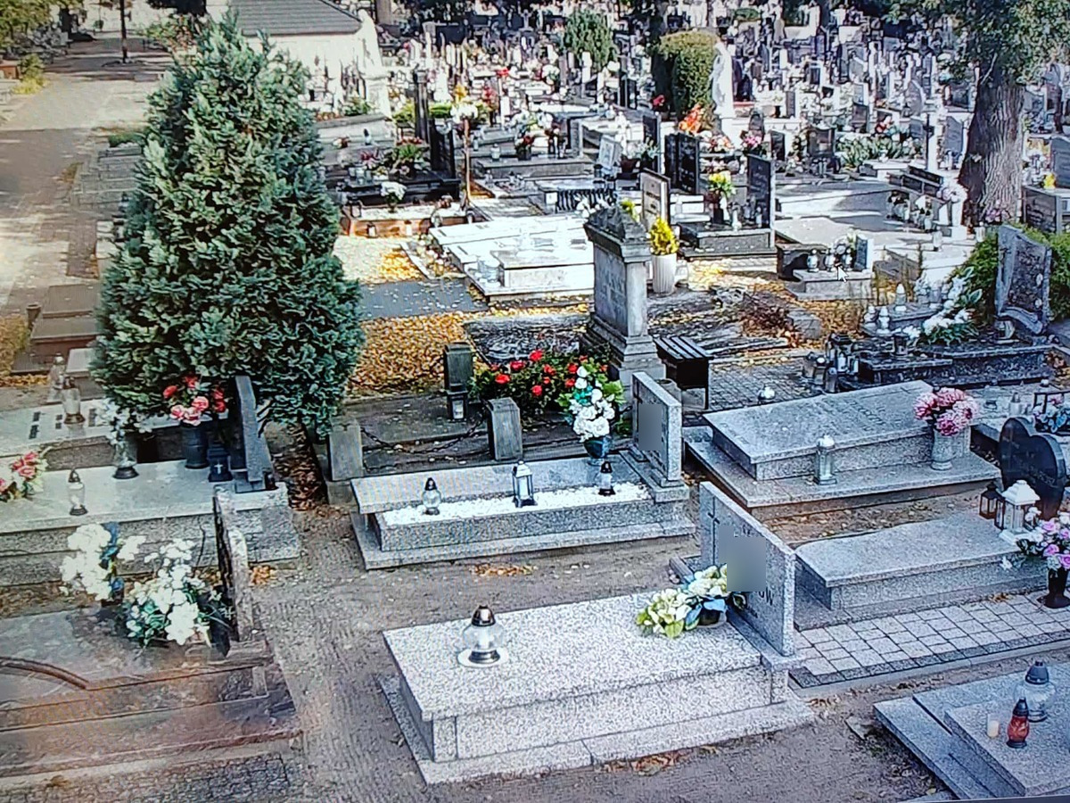 Akcja policjantów kryminalnych na cmentarzu w regionie. "Po kilkunastu minutach usłyszeli dźwięk dzwonka dochodzący zza jednego z nagrobków"