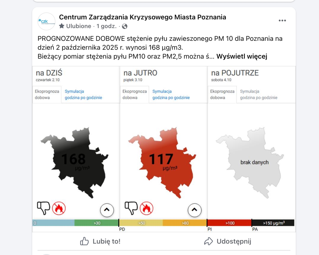 Fatalne prognozy jakości powietrza w Poznaniu na miejskiej stronie. O co chodzi?