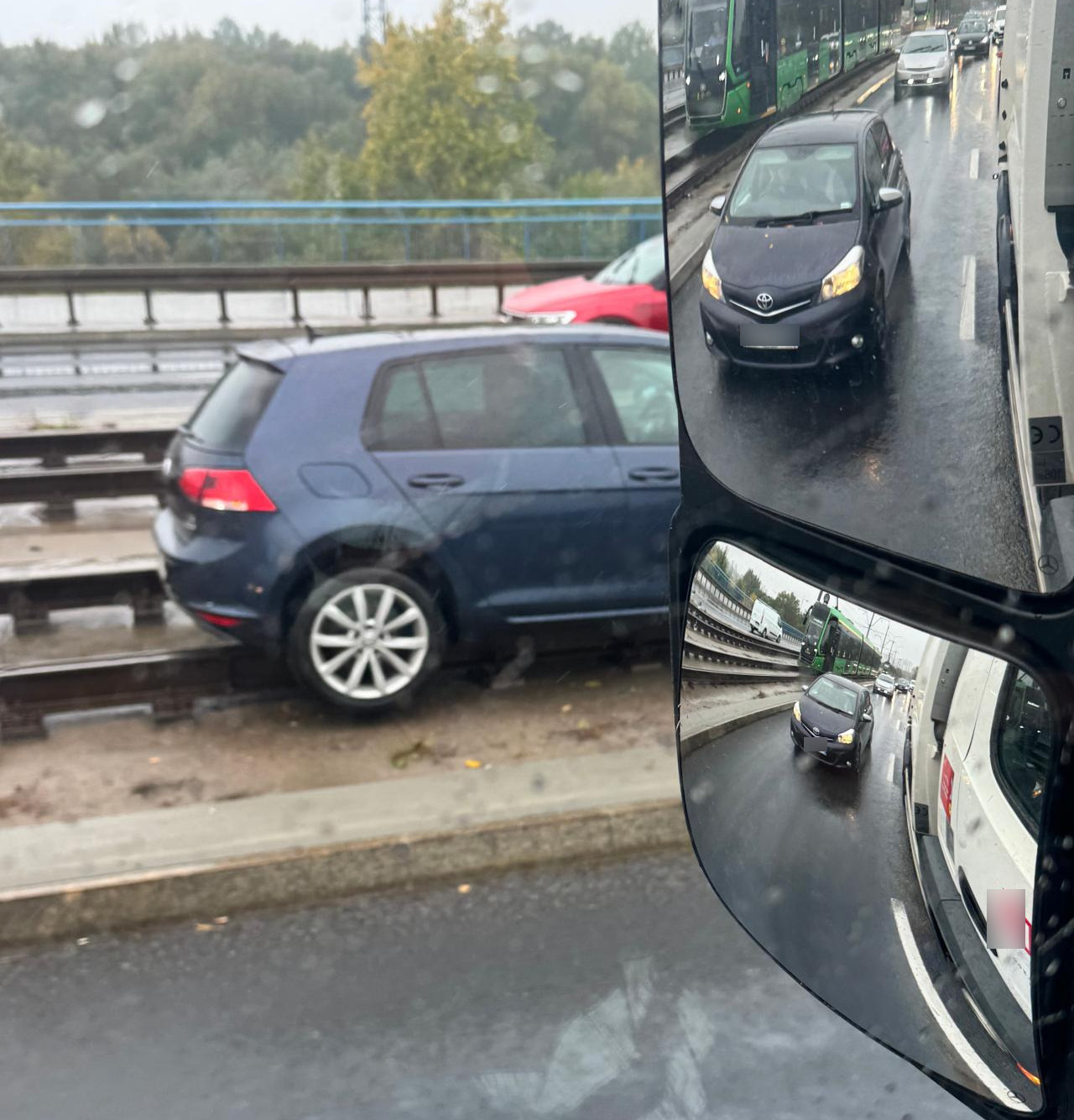 Tramwajowe utrudnienia na Hetmańskiej. Samochód zablokował torowisko