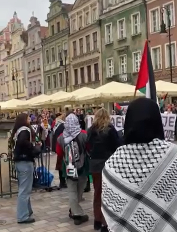 Bunt dla Palestyny na poznańskim Starym Rynku
