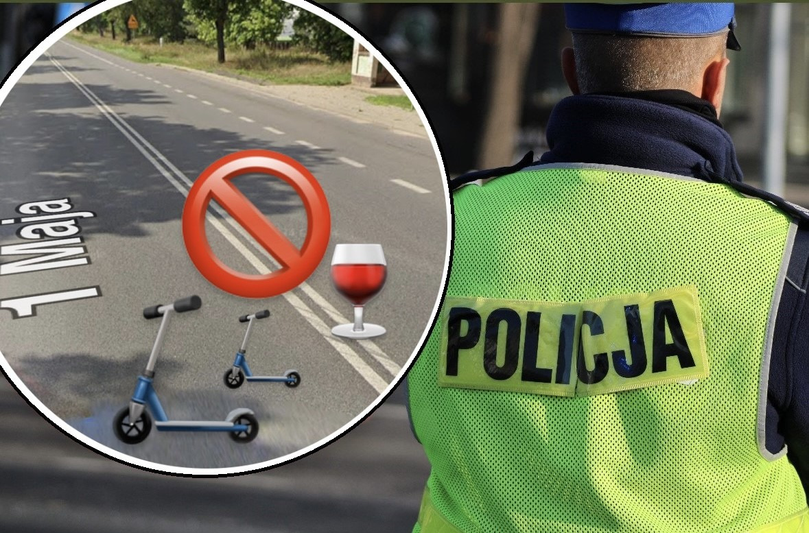 Mknęli hulajnogami elektrycznymi po drodze wojewódzkiej w regionie. To matka i 13-letni syn