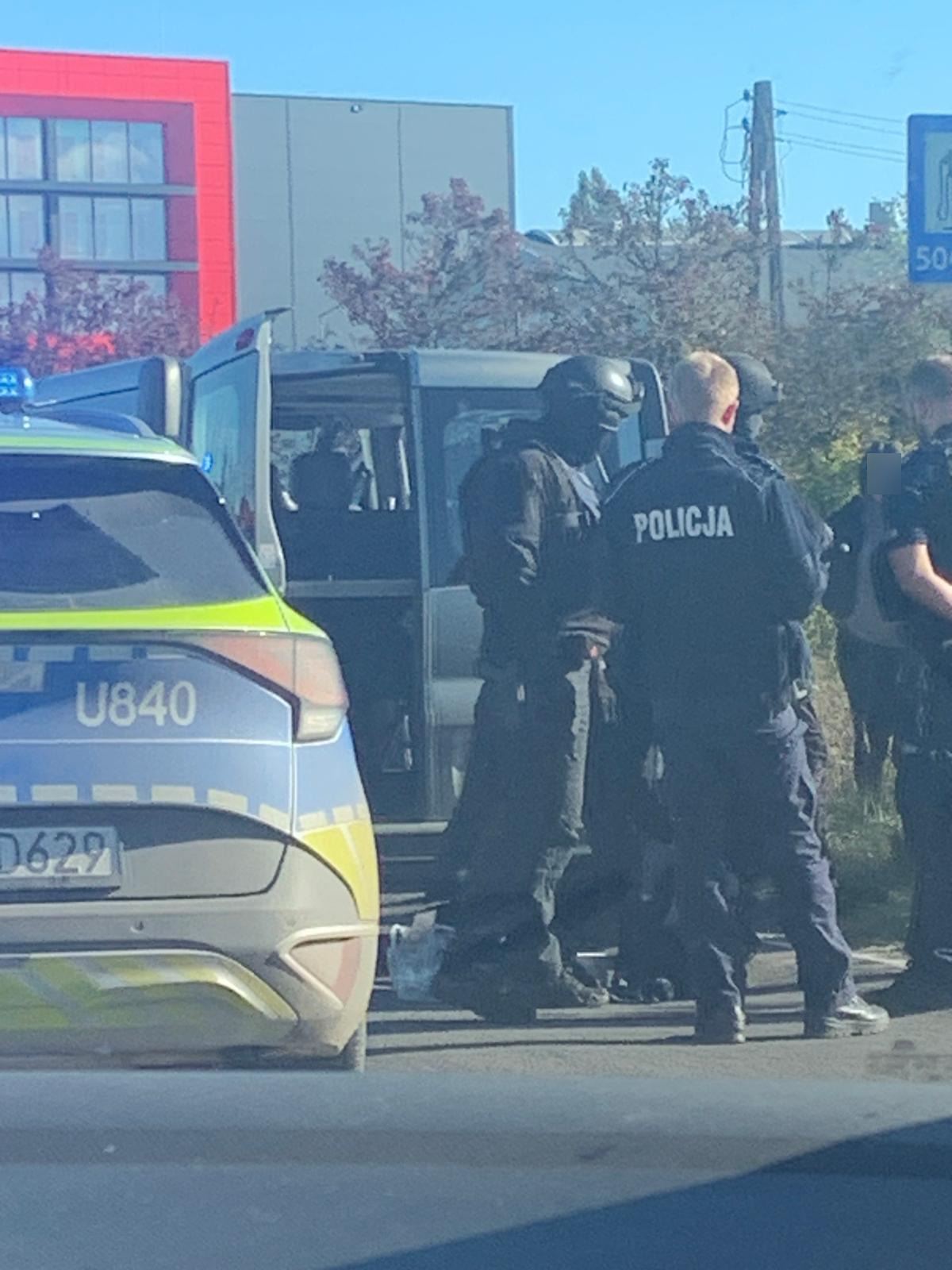Akcja policji na wjeździe do Poznania