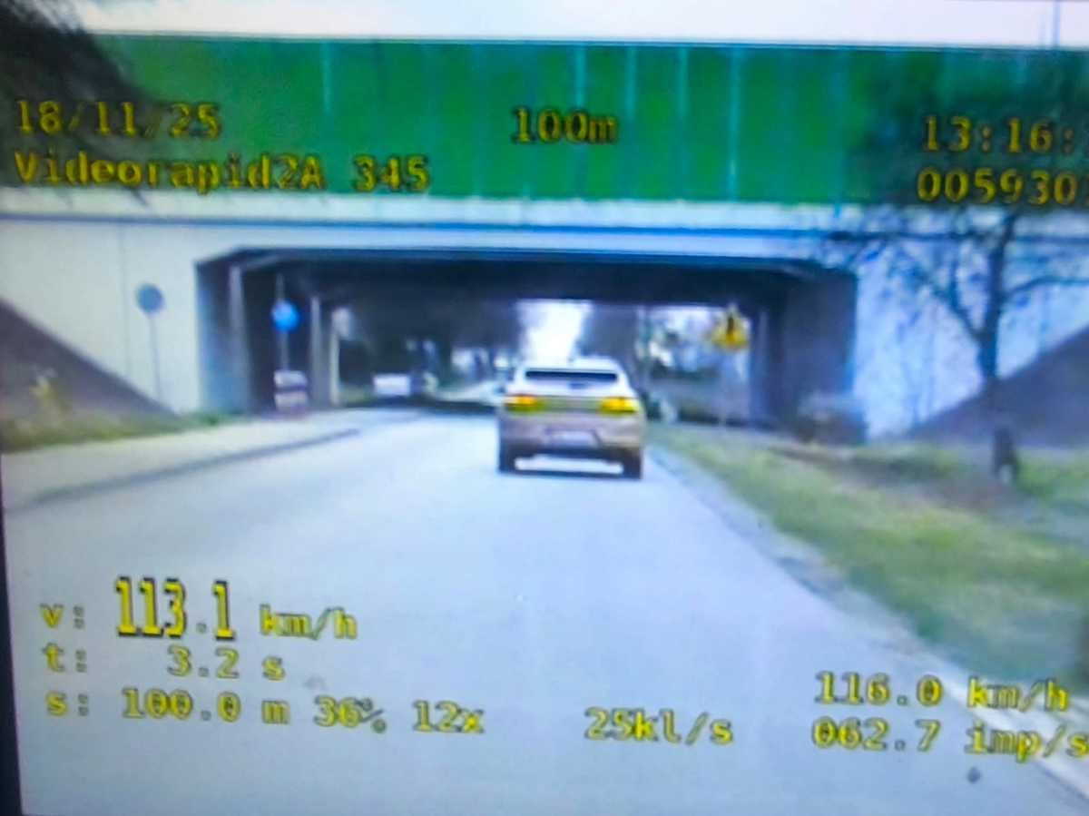 113 km/h na "pięćdziesiątce" w obszarze zabudowanym. Surowe konsekwencje