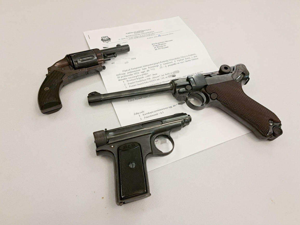 Jest decyzja sądu. Rewolwer i pistolety trafią do Poznania