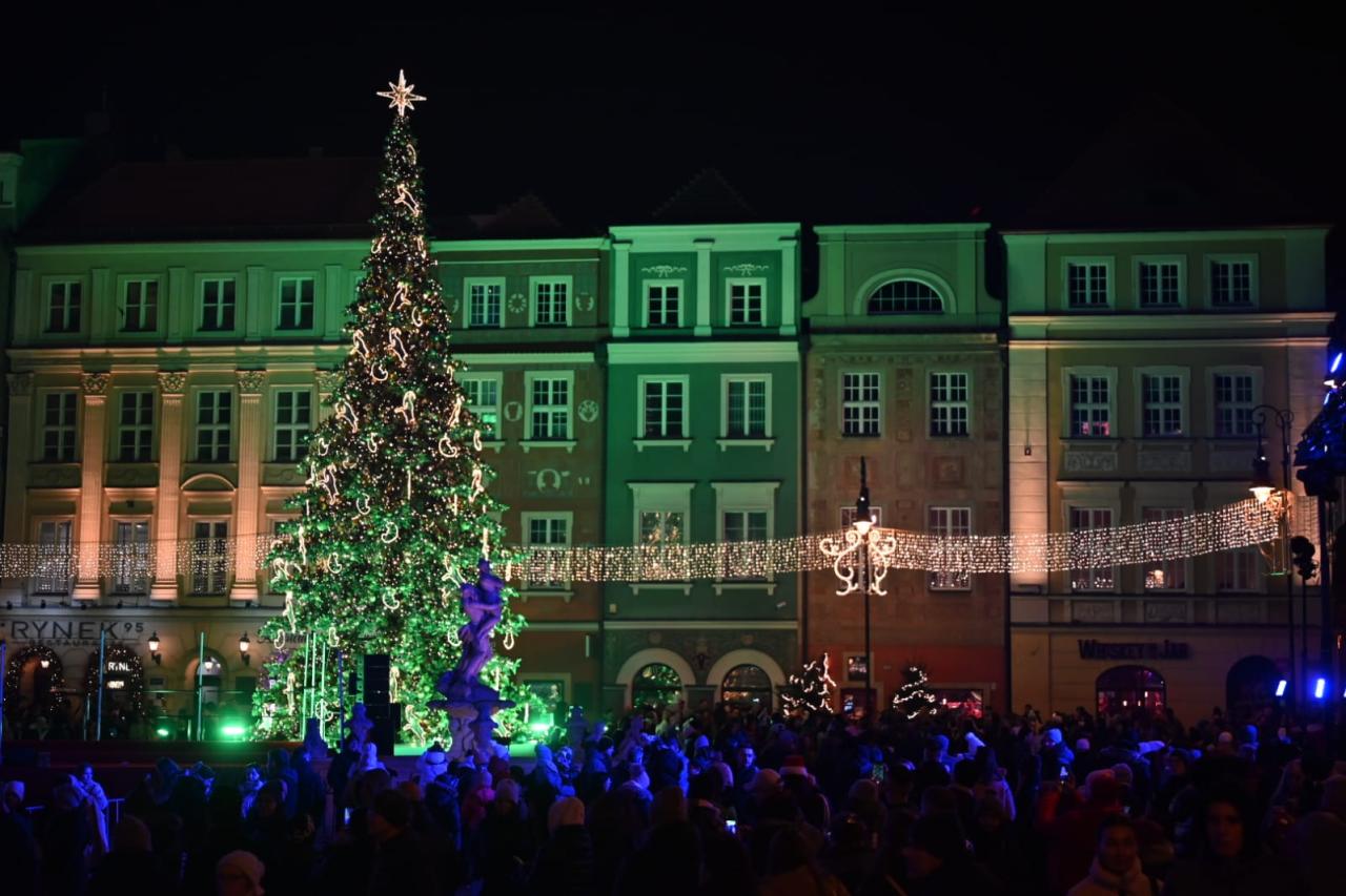 Tysiące lampek rozświetliło choinkę. Tłumy na Starym Rynku!