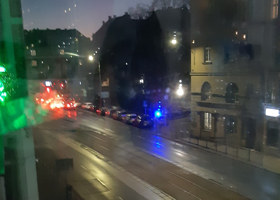 Działania służb przy parku Wilsona