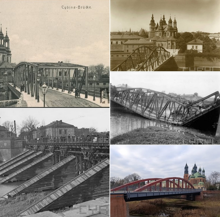 Most, który łączy Ostrów Tumski i Śródkę wiele razy zmieniał swoje oblicze. Obecne nam znane było poprzedzone potężną operacją logistyczną