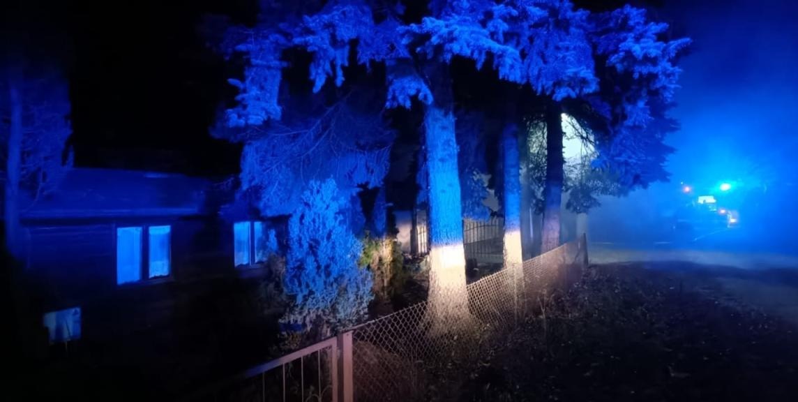 Pożar domu letniskowego