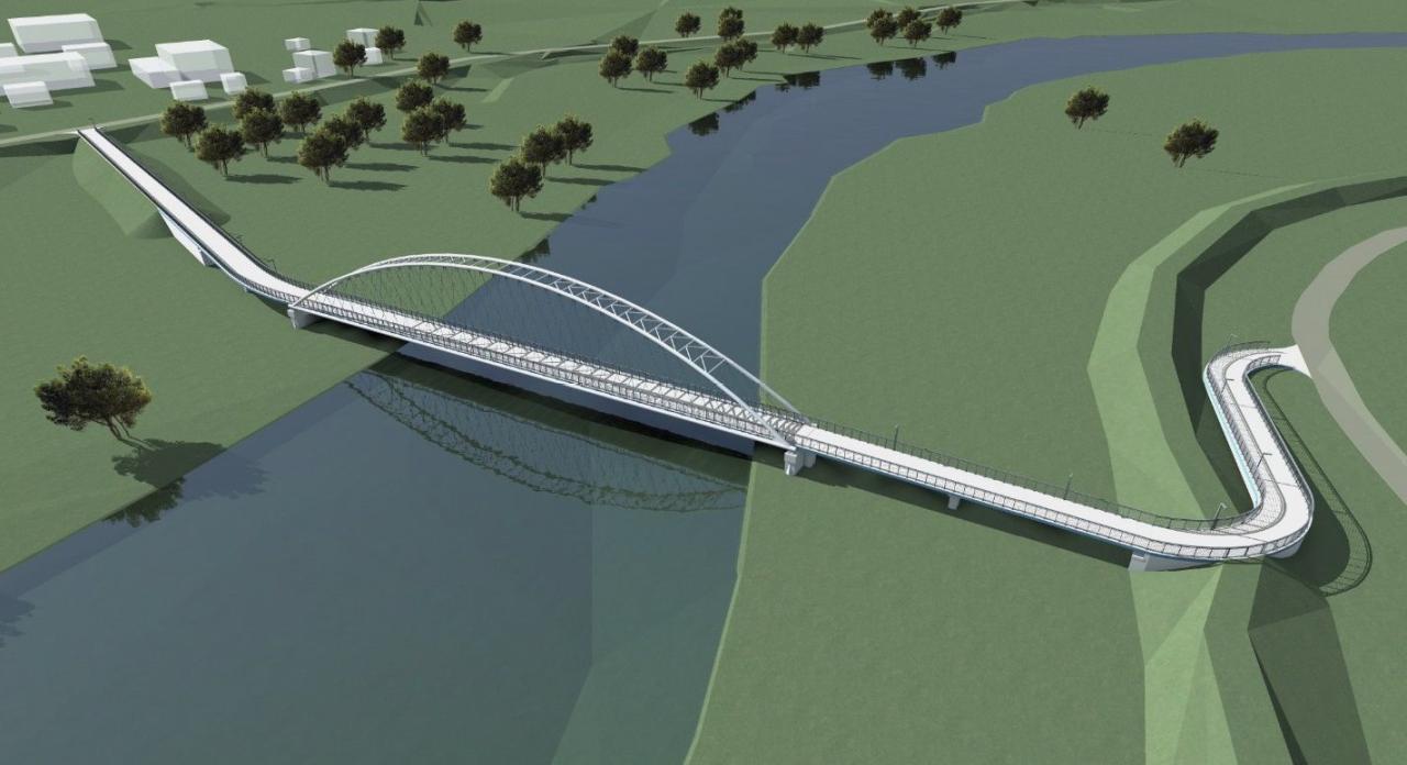 Tak może wyglądać kładka pieszo-rowerowa, która powstanie nad rzeką w wielkopolskim mieście
