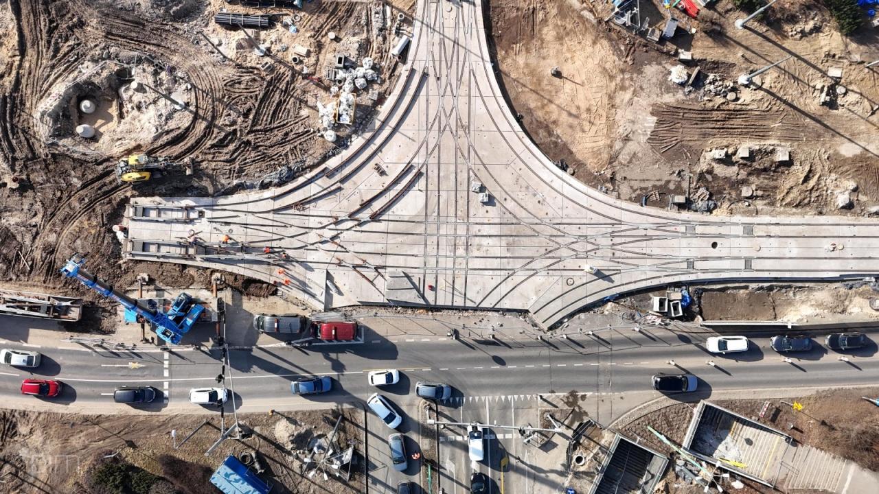 Węzeł Wierzbięcice: są szyny, w pierwszej kolejności przywrócą ruch tramwajowy z Matyi na Wildę