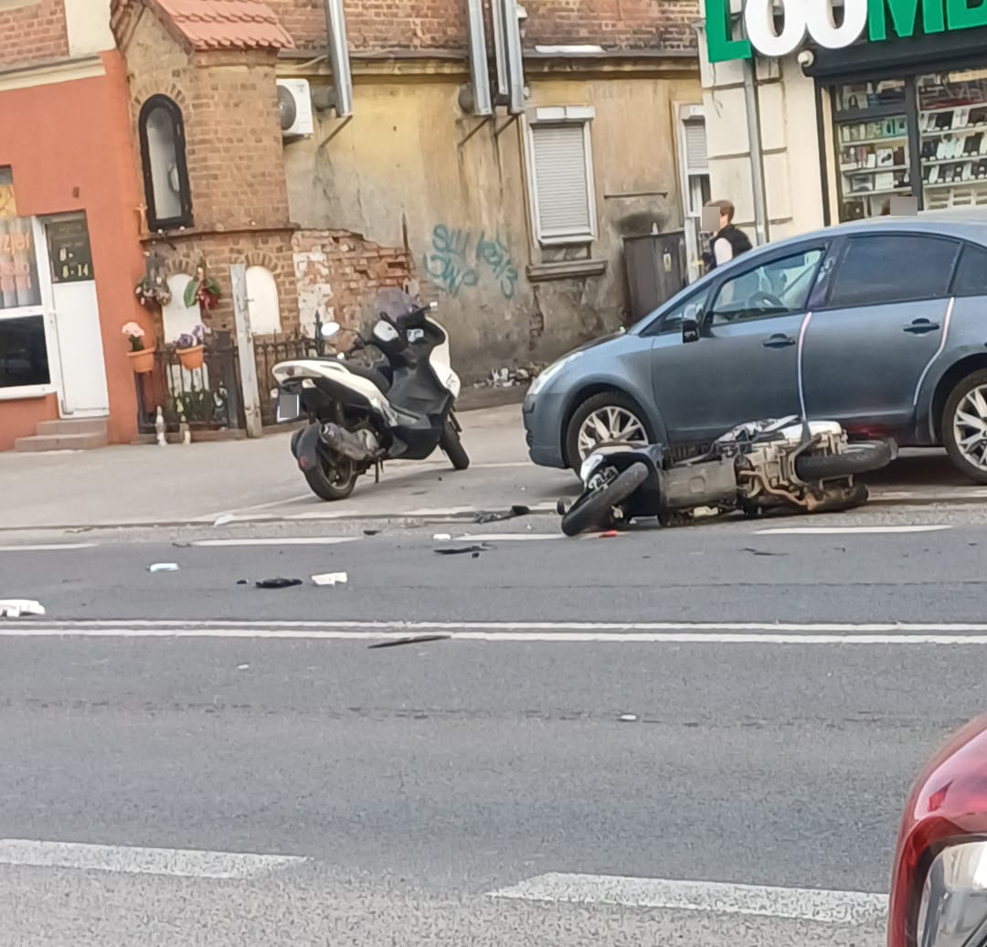 Wypadek z udziałem motocyklisty w Poznaniu. "Ogromny korek"