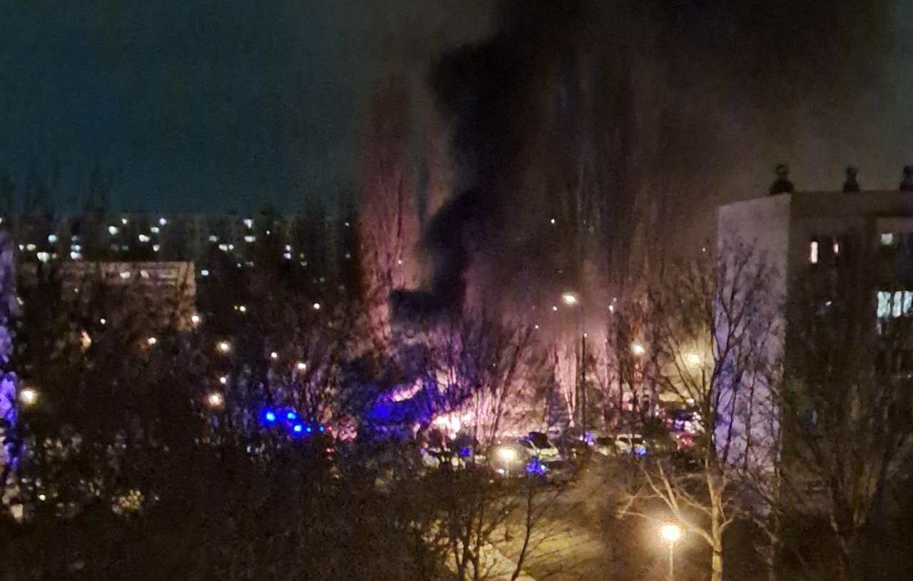 Nocne pożary na osiedlu Rusa. W dwóch lokalizacjach