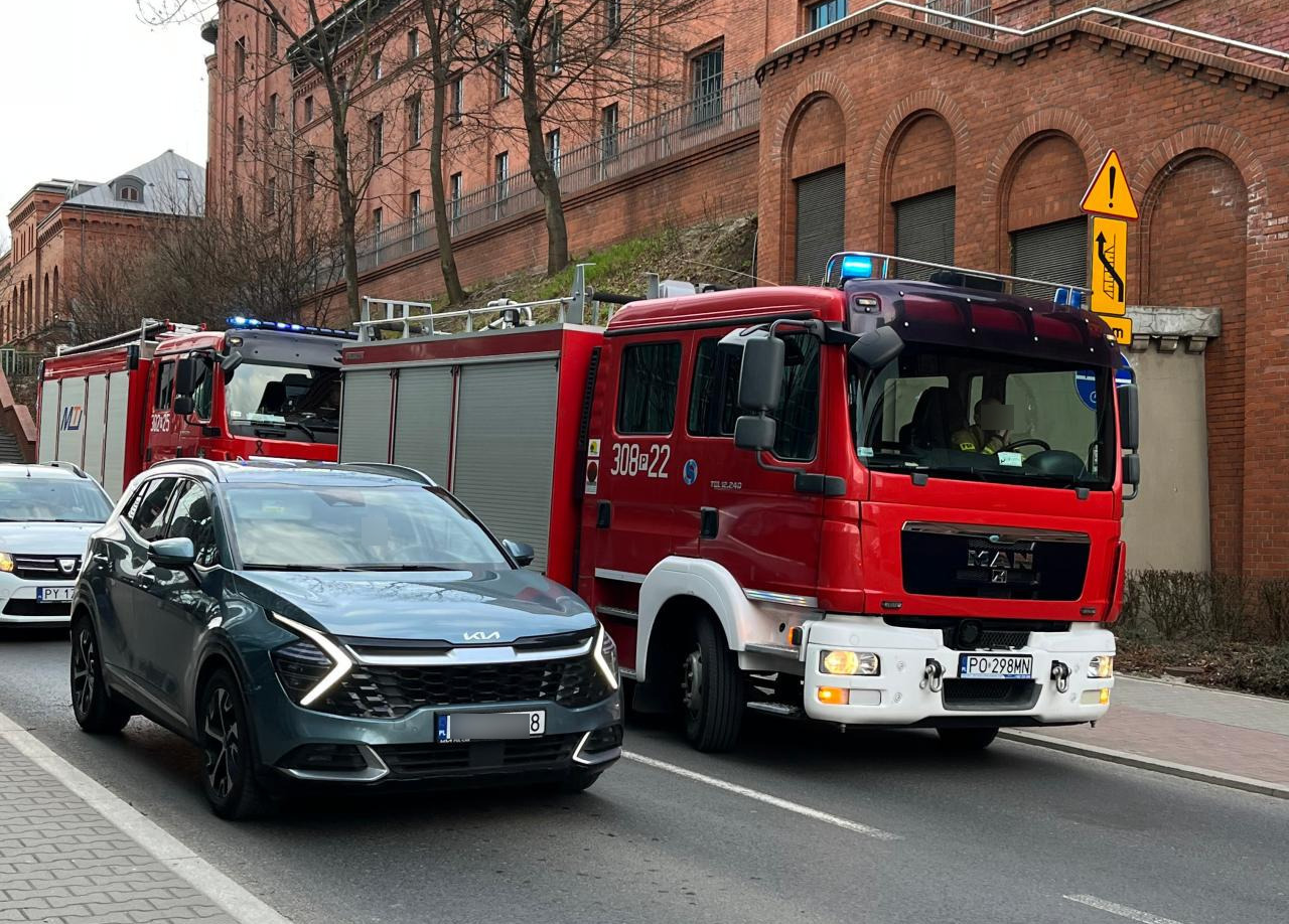 Wozy strażackie w okolicach Starego Browaru