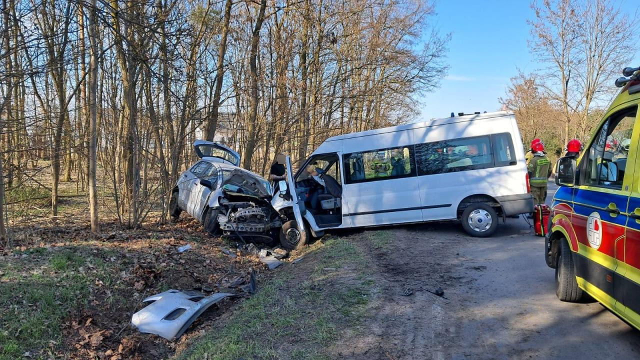 Pięć osób rannych w wypadku w regionie. "Ford zjechał na przeciwległy pas ruchu"