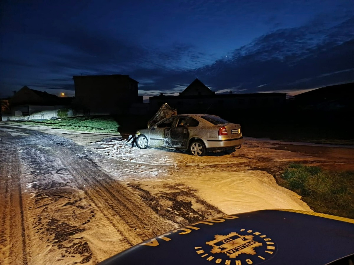 Auto wjechało w garaż w regionie i stanęło w płomieniach