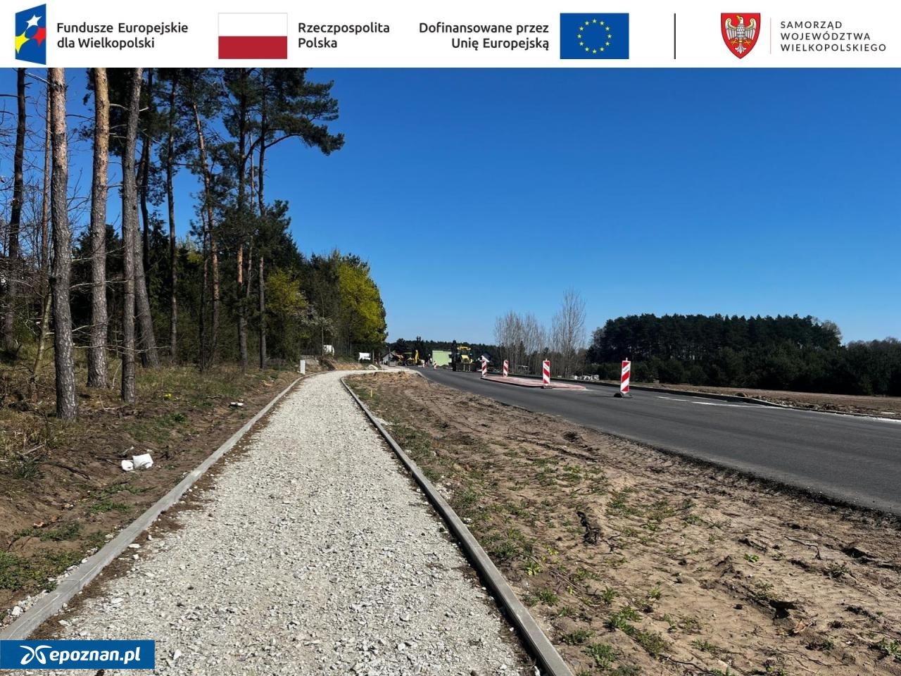 Rozbudowa drogi wojewódzkiej nr 431 Mosina - Kórnik w miejscowości Mieczewo | fot. WZDW w Poznaniu / FB