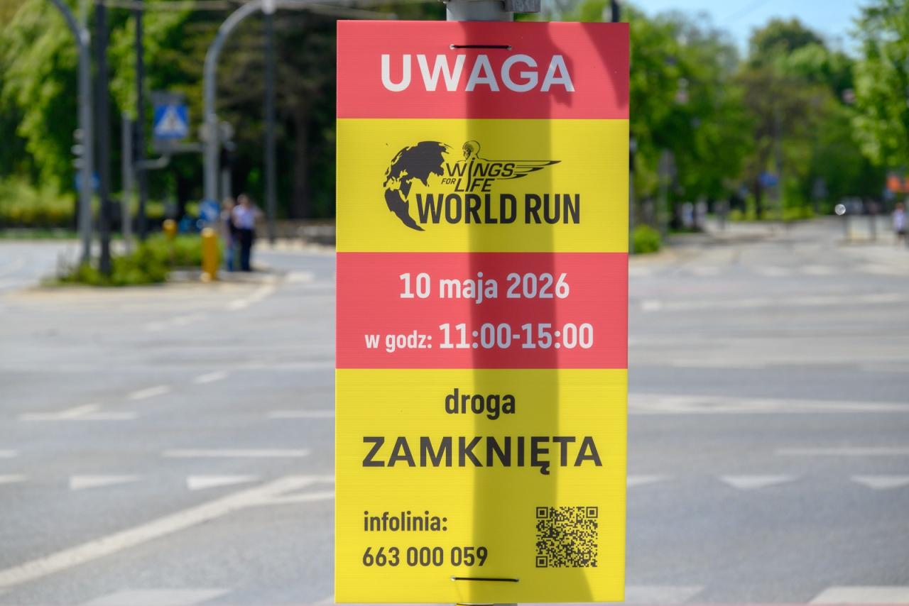 Bieg Wings for Life: utrudnienia dla kierowców. Nie tylko w Poznaniu!