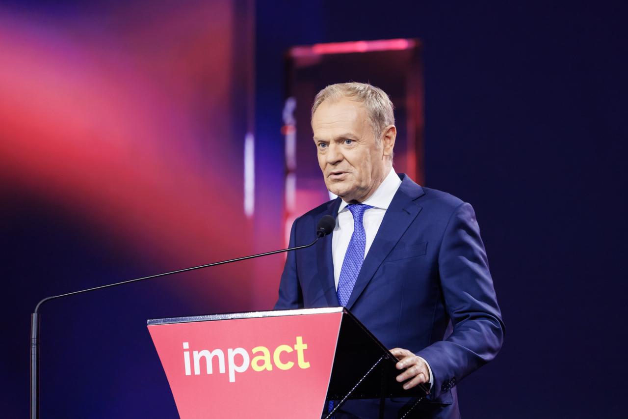 Donald Tusk w Poznaniu: "Jeszcze nigdy Polacy nie byli tak dumni z tego, kim są, co osiągnęli i gdzie żyją"