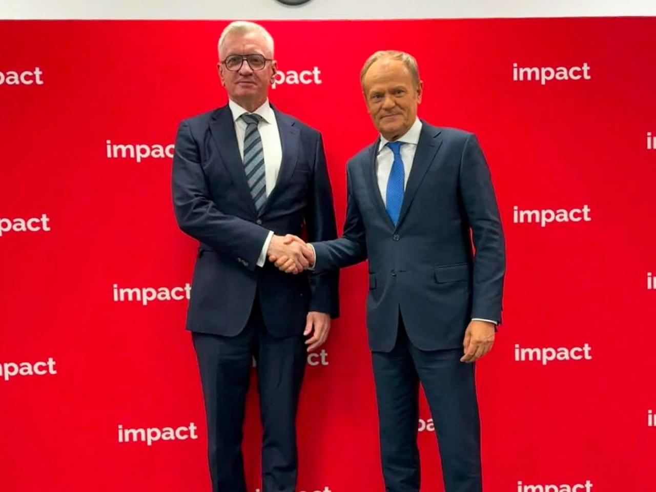Jacek Jaśkowiak podziękował Donaldowi Tuskowi za udział w wydarzeniu Impact