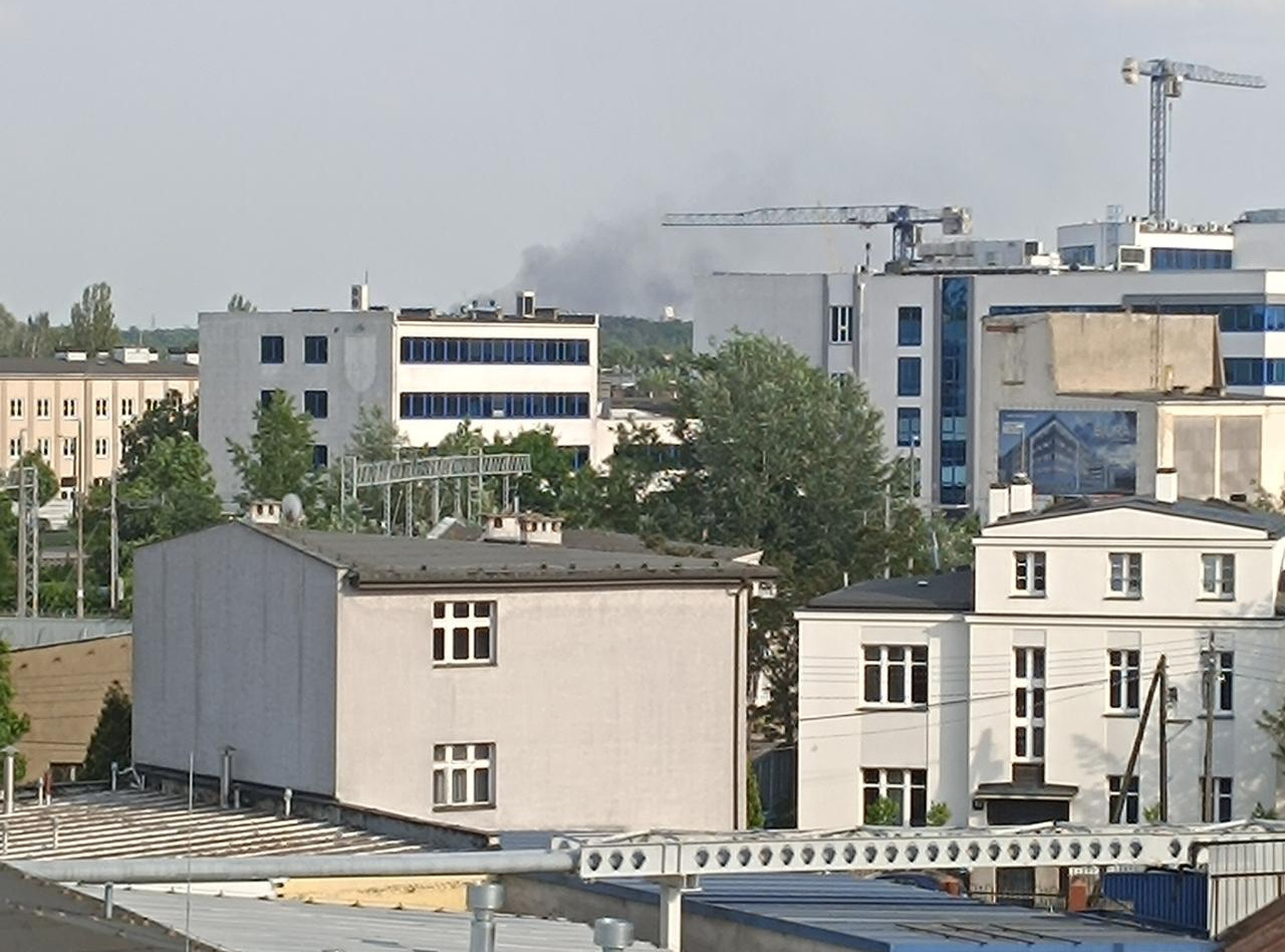 Kłęby dymu nad Poznaniem