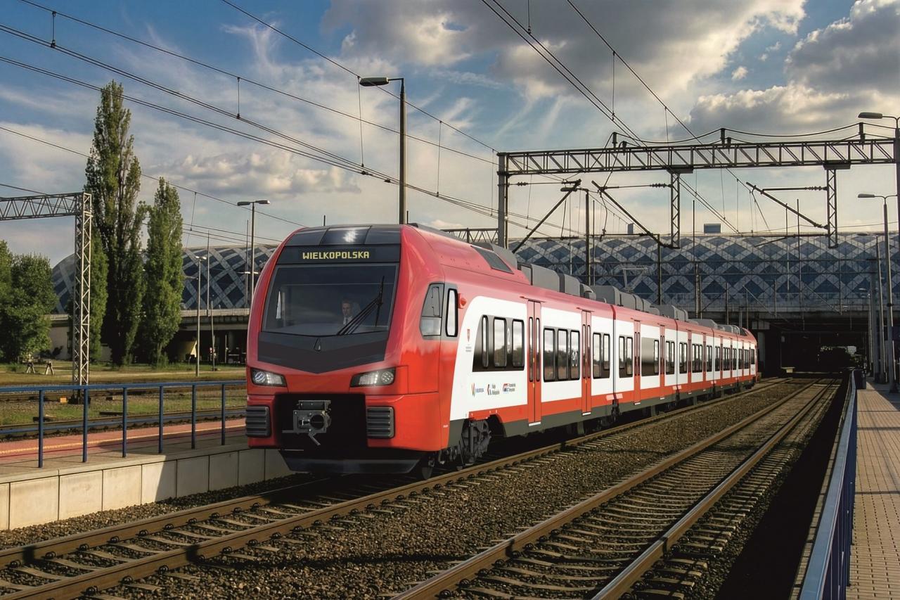 Zaprezentowano wizualizację nowych pociągów FILTR, które będą kursować po Wielkopolsce. Wyjadą na tory w 2028 roku