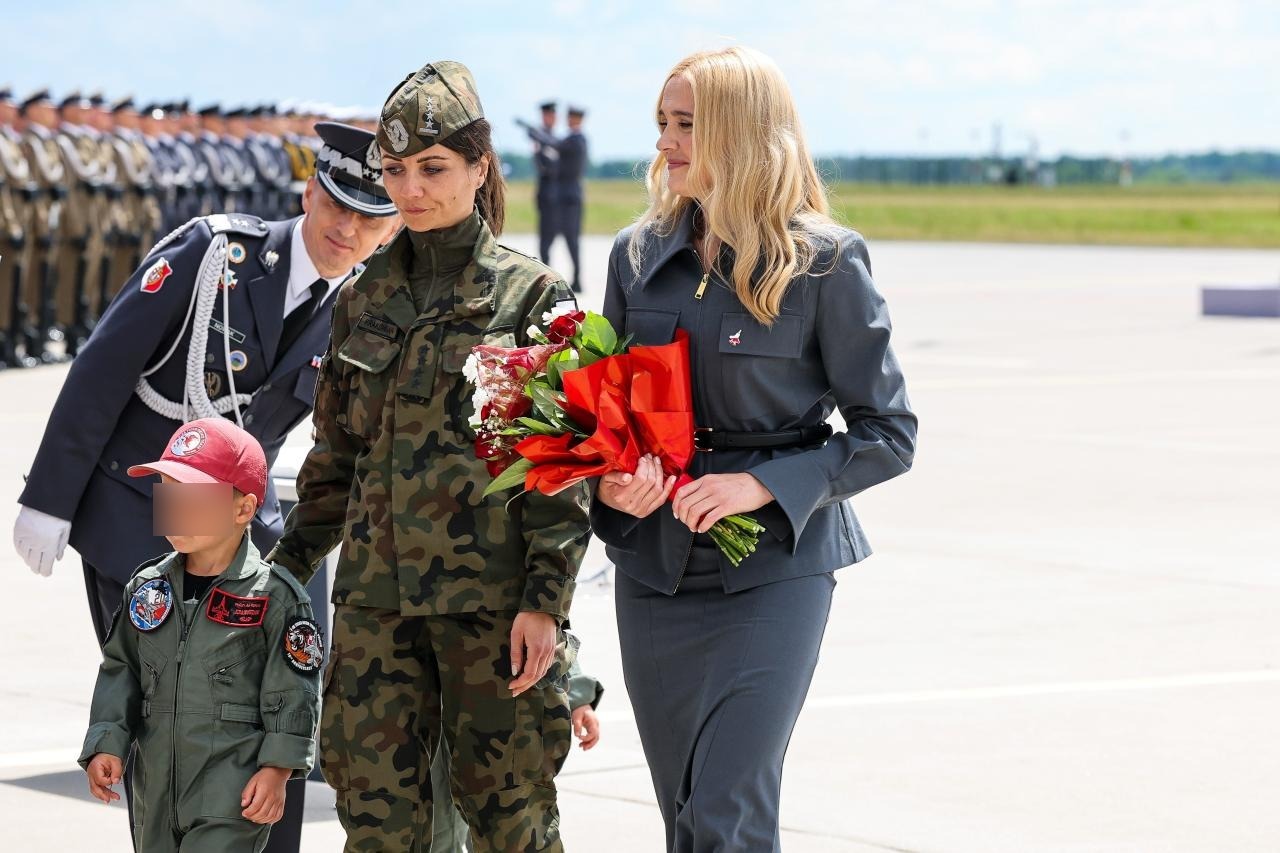 Wdowa po pilocie Macieju "Slabie" Krakowianie ochrzciła myśliwce F-35