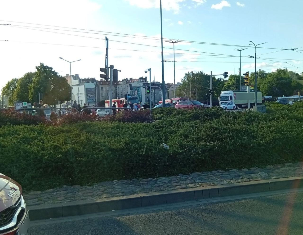 Kolizja na Rondzie Śródka