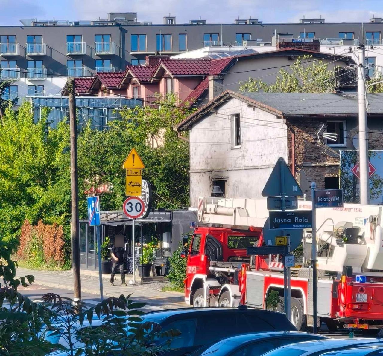 Zadymienie w kamienicy przy Naramowickiej