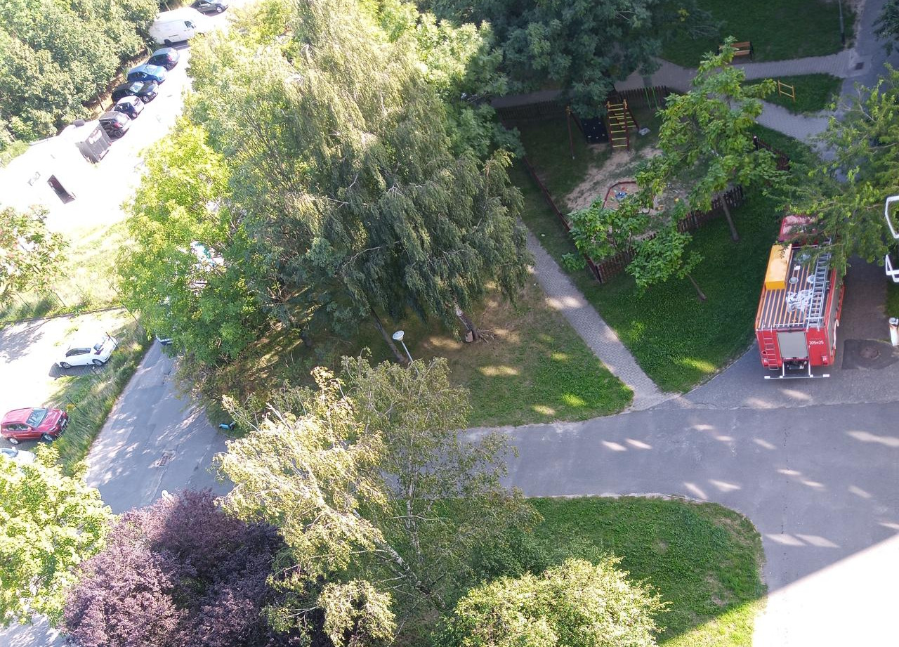 Akcja strażaków na poznańskim osiedlu