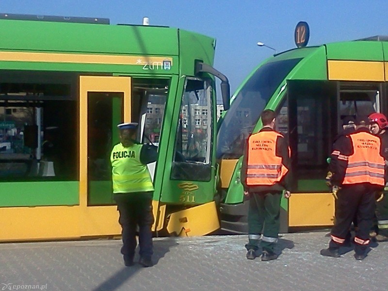 Tak wyglądały tramwaje po wypadku | fot. R. Lipiński