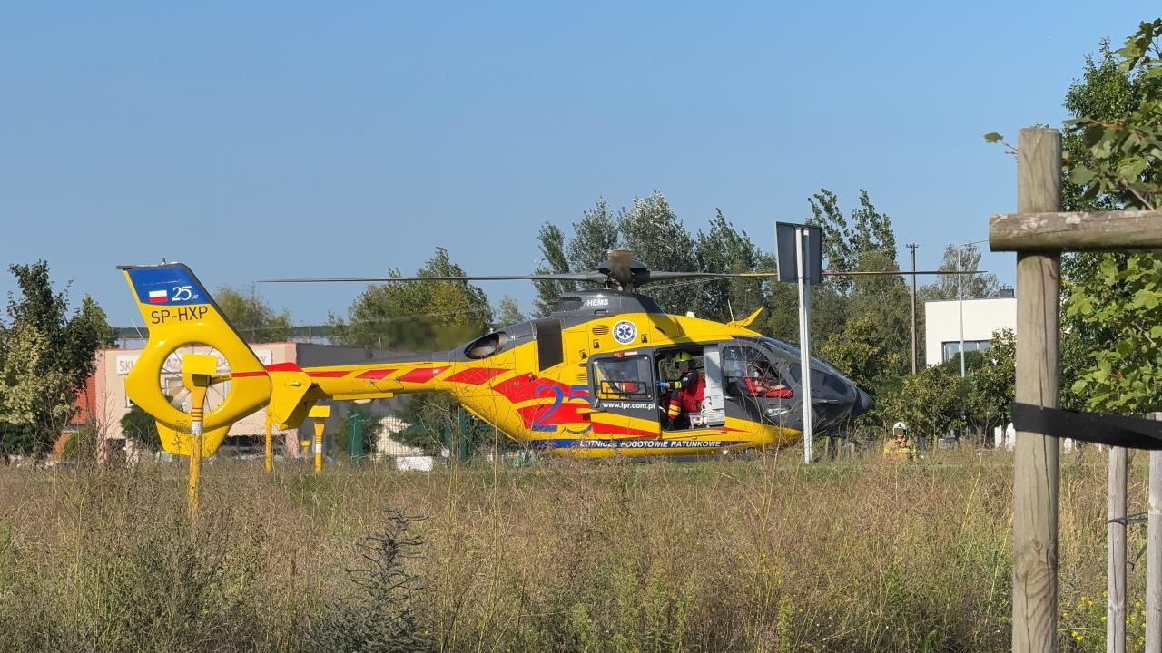 Wypadek z udziałem motocyklisty pod Poznaniem