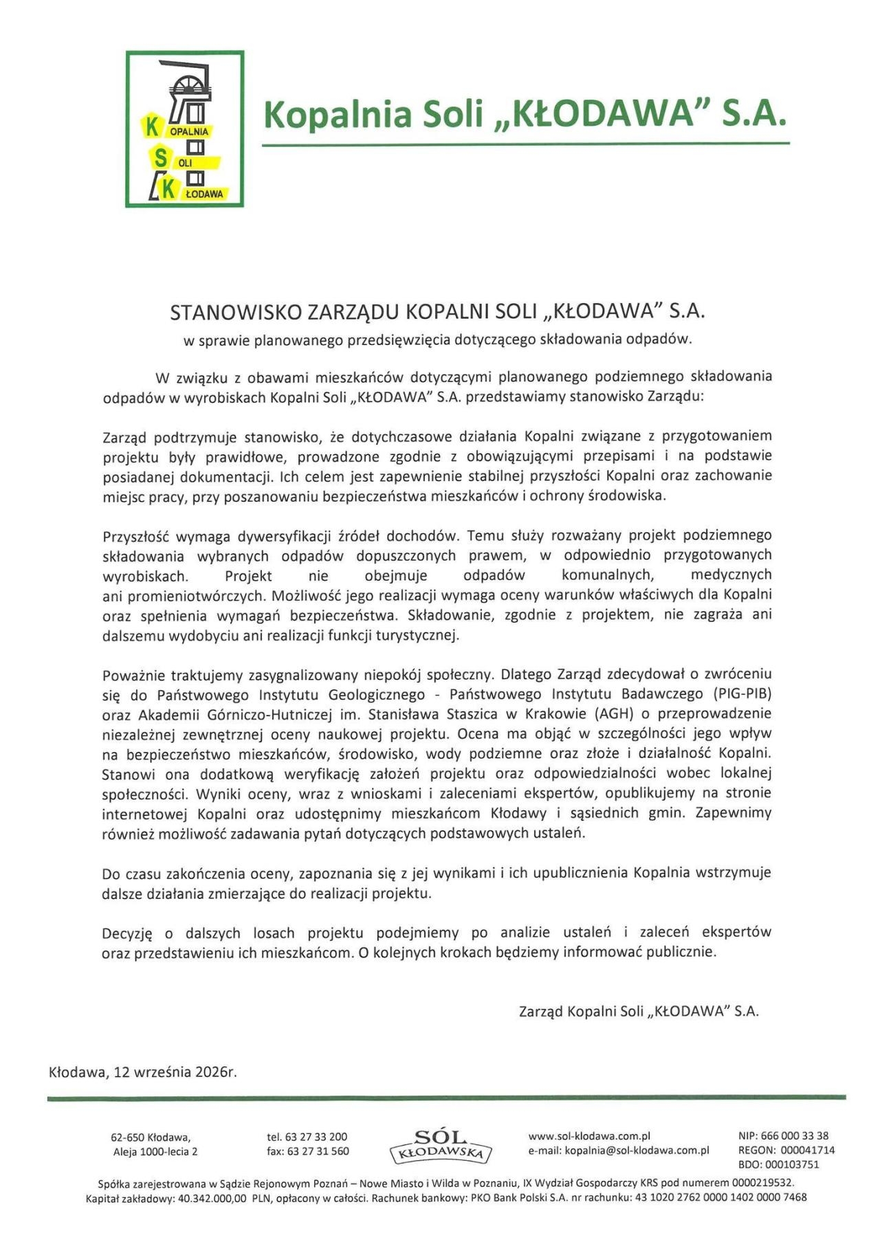 fot. Kłodawska Podziemna Trasa Turystyczna w Kopalni Soli "Kłodawa" S.A.