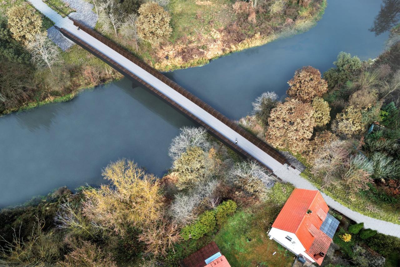 Nowa kładka połączy dwa brzegi rzeki w regionie. Dawniej był tu most