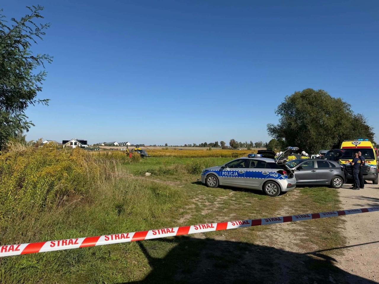 Potrącenie pod Poznaniem. Lądował LPR. Na miejscu pracują policjanci kryminalni. "To nie był zwykły wypadek"