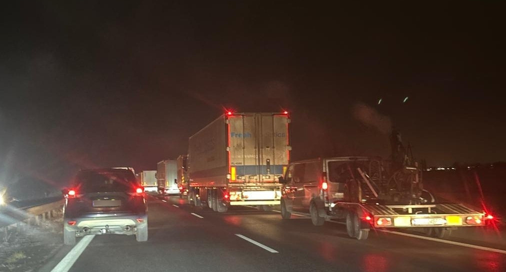 Pożar i utrudnienia na zachodniej obwodnicy Poznania