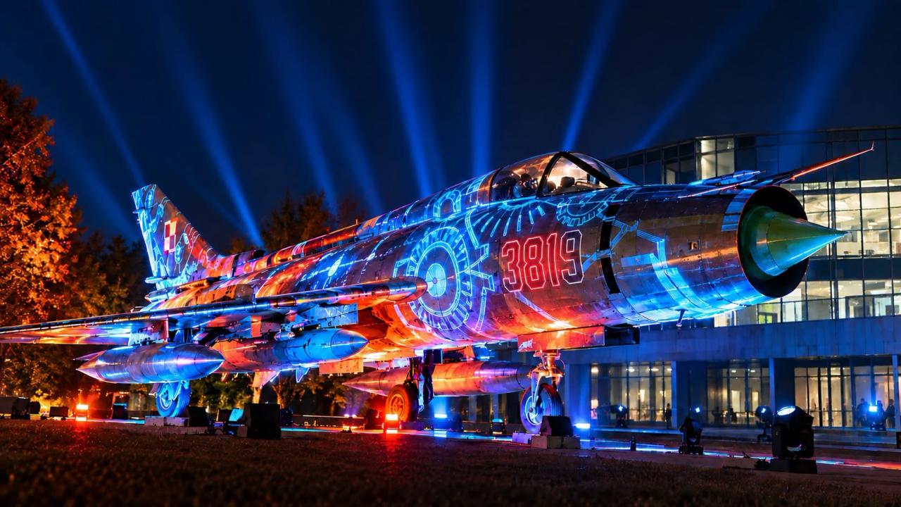 Wyjątkowe show przy poznańskiej uczelni. "Nasz Su-22M4 zamieni się w ogromny ekran"