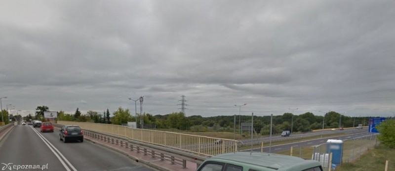 Wiadukt w ciągu ul. Starołęckiej nad autostradą A2 | fot. Google Street View