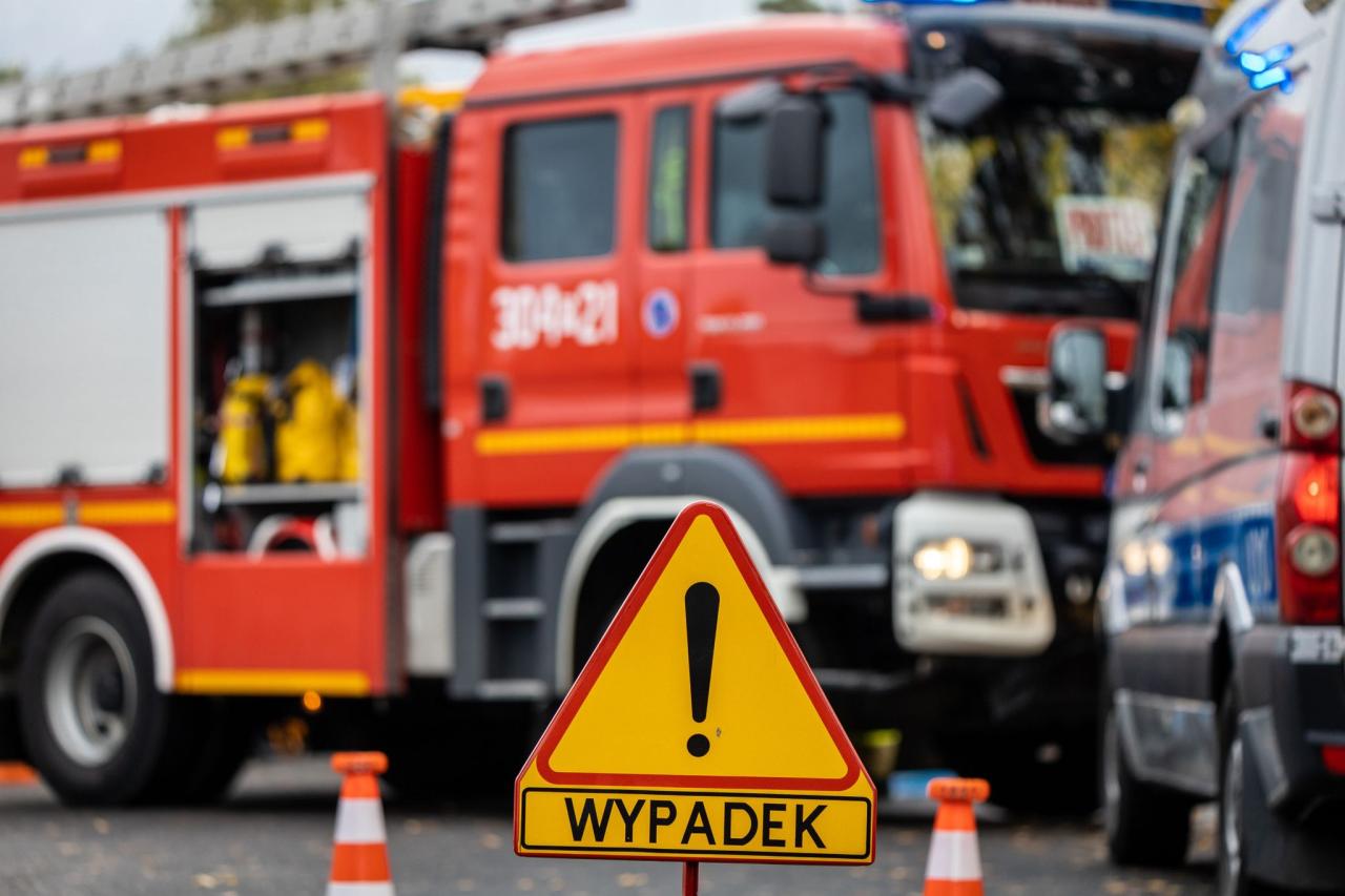 Wypadek z udziałem motocyklisty pod Poznaniem