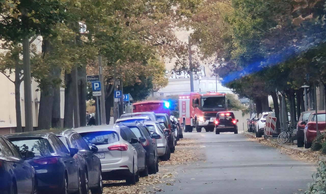 Akcja strażaków przy poznańskiej ulicy