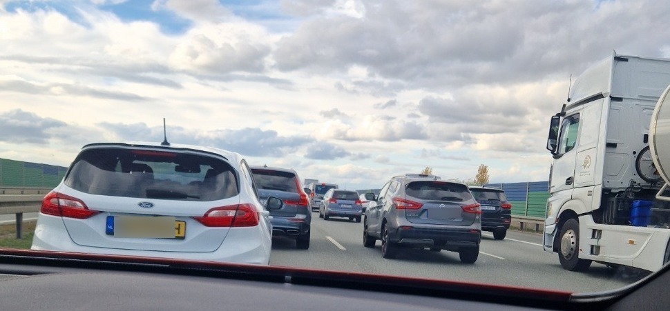 Korek na autostradowej obwodnicy Poznania!