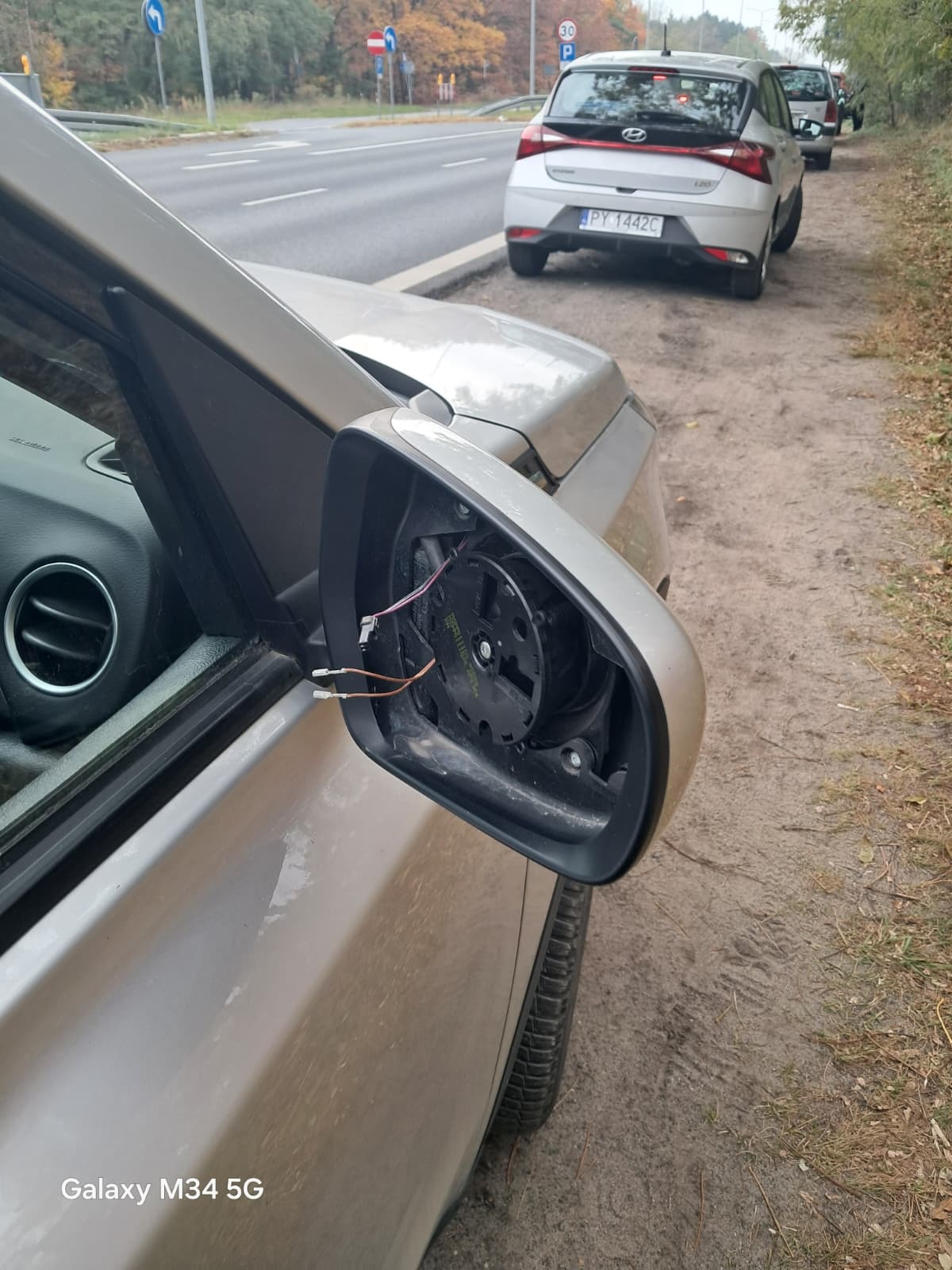 Zaparkował przy poznańskim cmentarzu, skradziono mu lusterko. "Złodziej działał bardzo sprawnie"